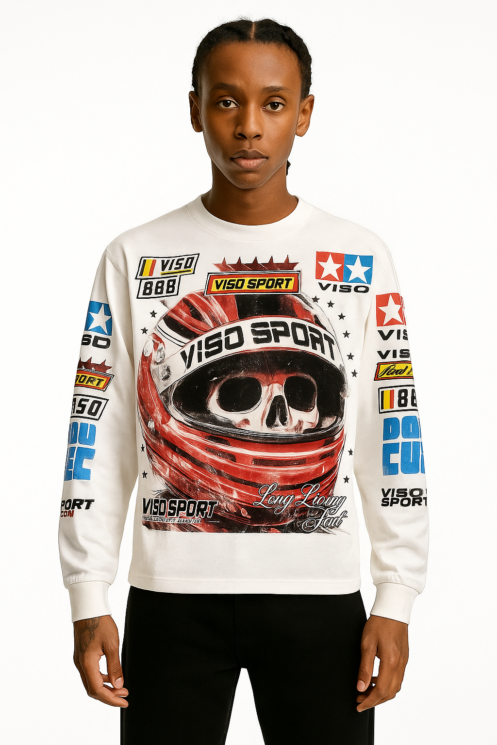DEATH RACE LONG SLEEVE WHITE/CREAM