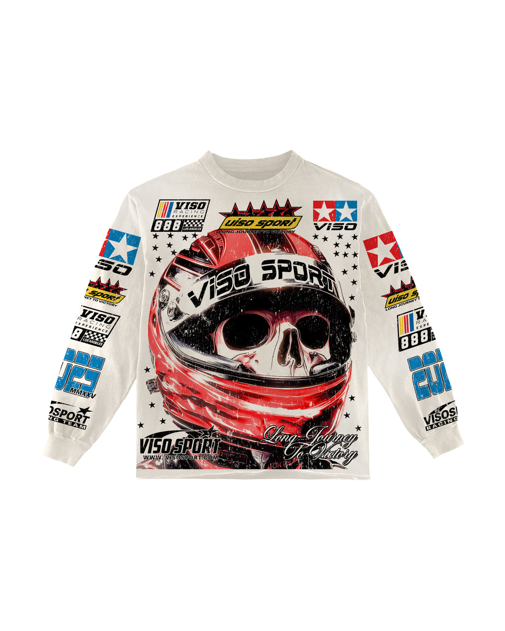DEATH RACE LONG SLEEVE WHITE/CREAM